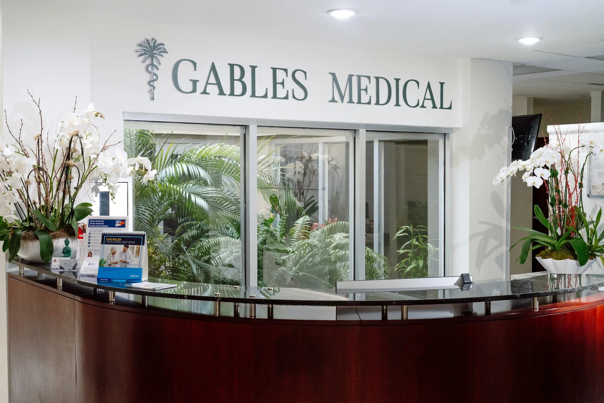 Reception at the Gables Pain office in Coral Gables